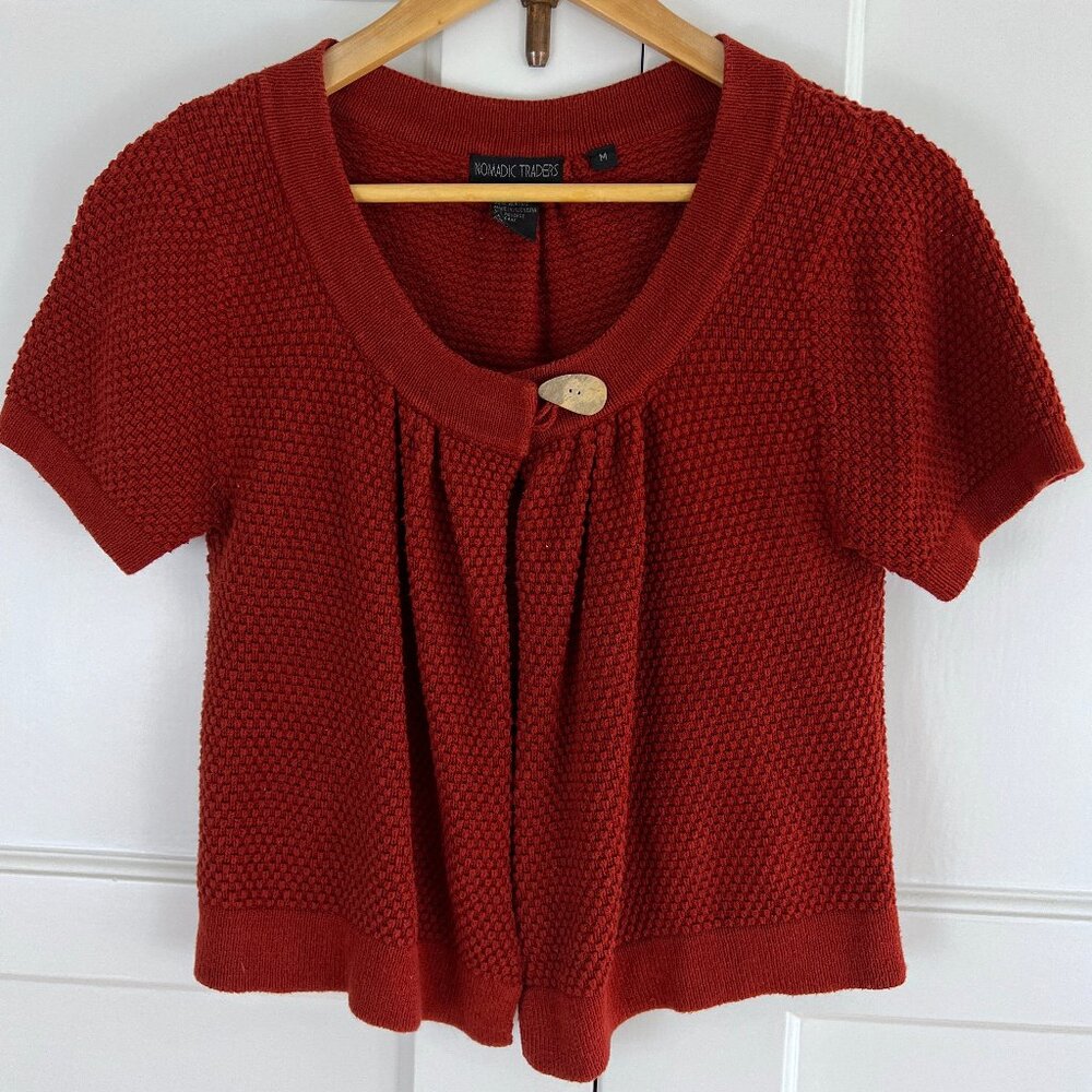 Nomadic Traders Knight Women's Top - Size Medium Short Length - Red Orange